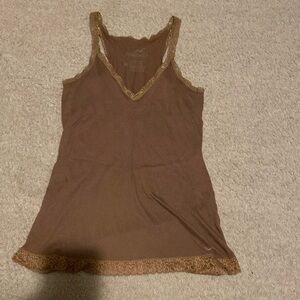 Vintage Brown Hollister Lace Tank Top